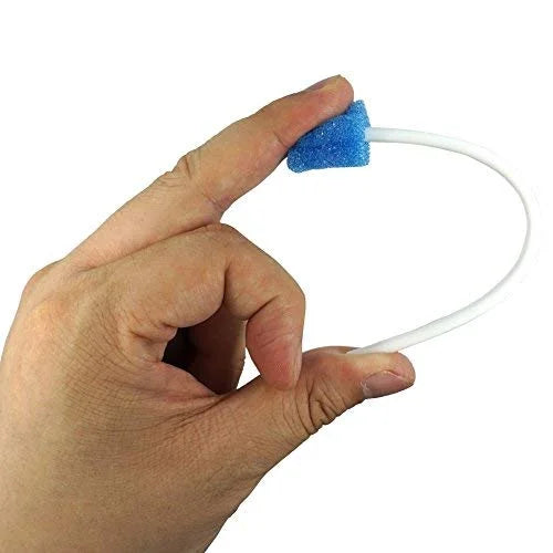 Oral Care Swabs Disposable- Blue 100 Counts - Product Image