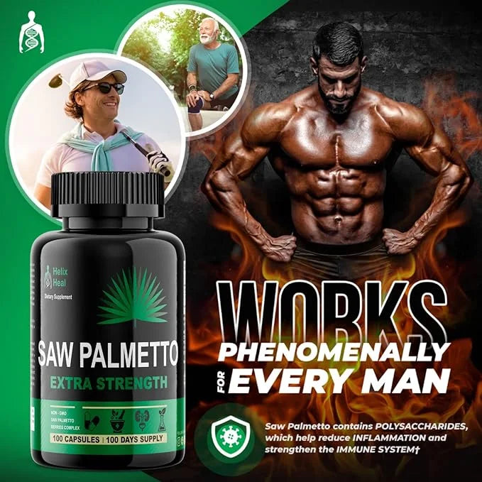 Saw Palmetto for Men - Prostate Health Supplements for Men Urinary Health - Natural DHT Blocker, 500mg Extra Strength Hair...
