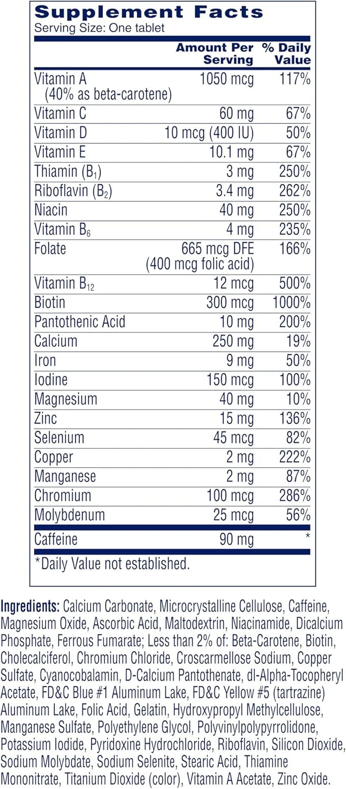 One A Day Energy Multivitamin B6, B12 B12 & 50 Tablets