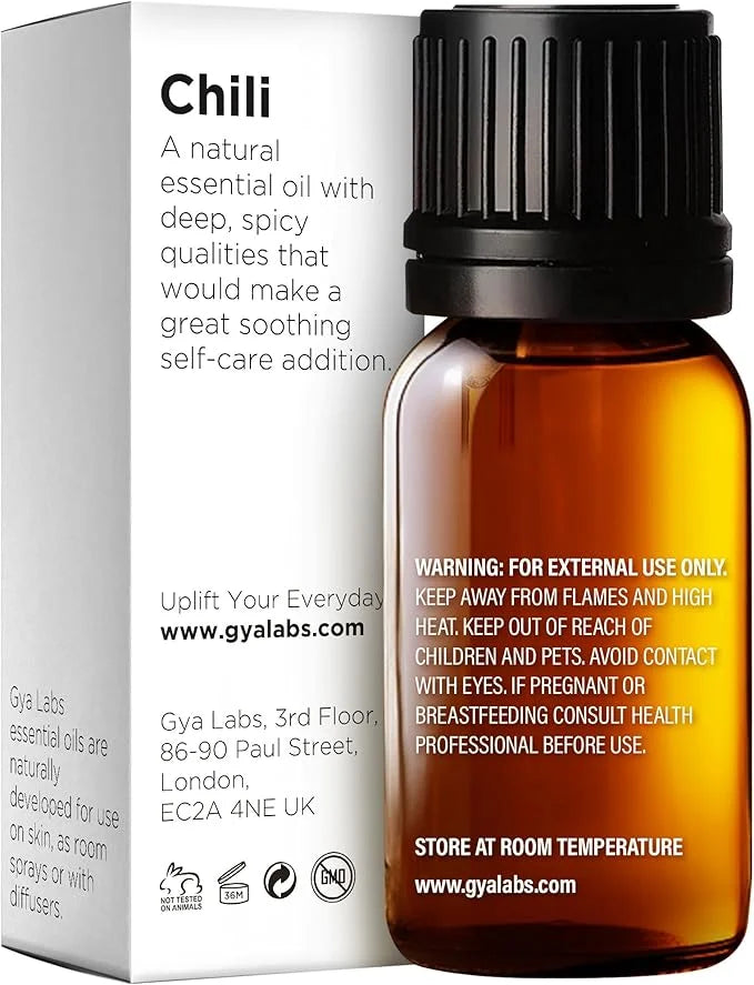 Gya Labs Chili Essential Oil for Hair Healthy - 0.34 Fl Oz - 100% Pure Natural Chili Oil for Skin, Diffusers, Candle Makin...