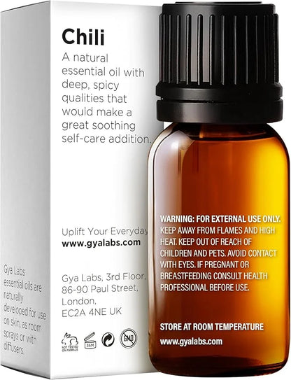 Gya Labs Chili Essential Oil for Hair Healthy - 0.34 Fl Oz - 100% Pure Natural Chili Oil for Skin, Diffusers, Candle Makin...