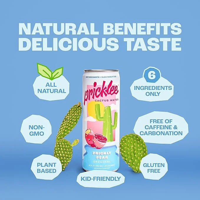 Prickly Pear Cactus Water - Packed With Antioxidants, Electrolytes, Vitamin C - Natural Sports Drink for Immunity, & Recov...