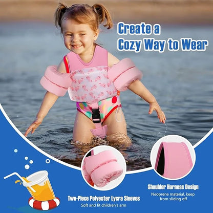 Moko Toddler Swim Vest for Kids, 20-50 lbs/22-66 lbs Clearance Swim Arm Band Cartoon Swimming Wings Pool Float Vests Sleev...