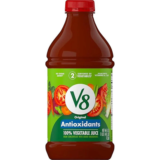 V8 Antioxidants Original 100% Vegetable Juice, 46 fl oz Bottle - Product Image
