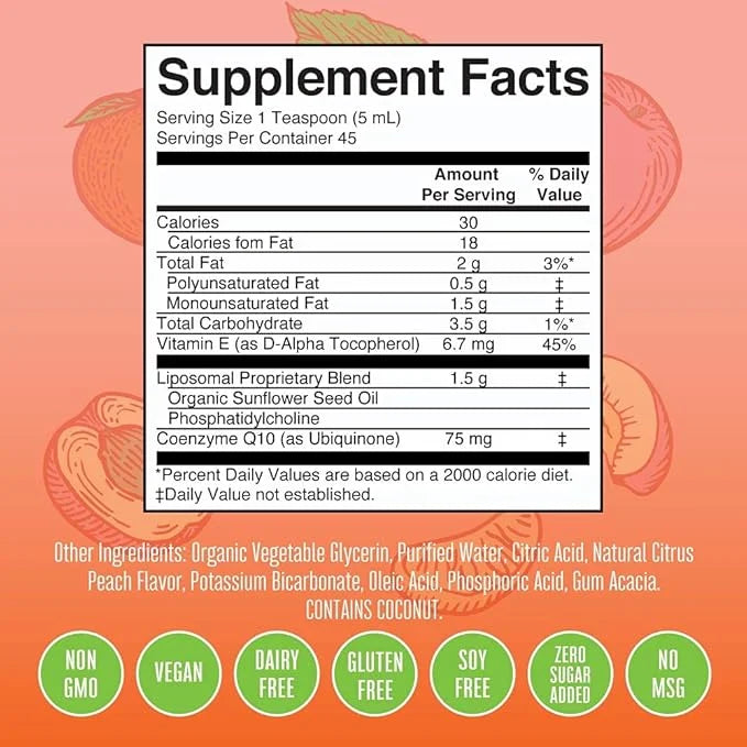 MaryRuth Organics Liquid Vitamin Q10 Heart 7.6 Fl 45 Servings