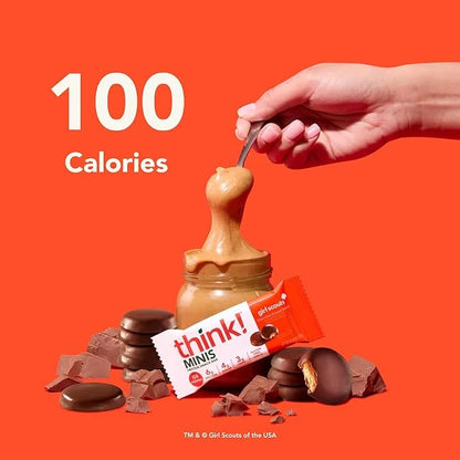 think! Minis Protein Snack Bar, Gluten Free, Girl Scouts Chocolate Peanut Butter, 15 Count - Product Image