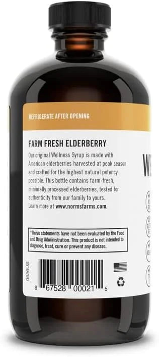 Norm's Farms Black Elderberry Wellness Syrup 3 8 8 Oz.