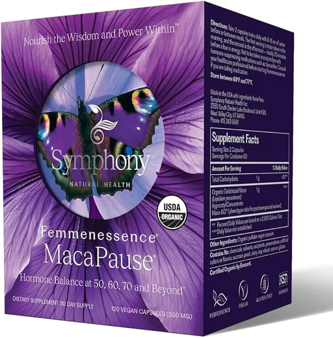 Femmenessence MacaPause – Clinically Proven for Post Menopause, Natural Hormone Balance Supplements for Women, Bone and He...