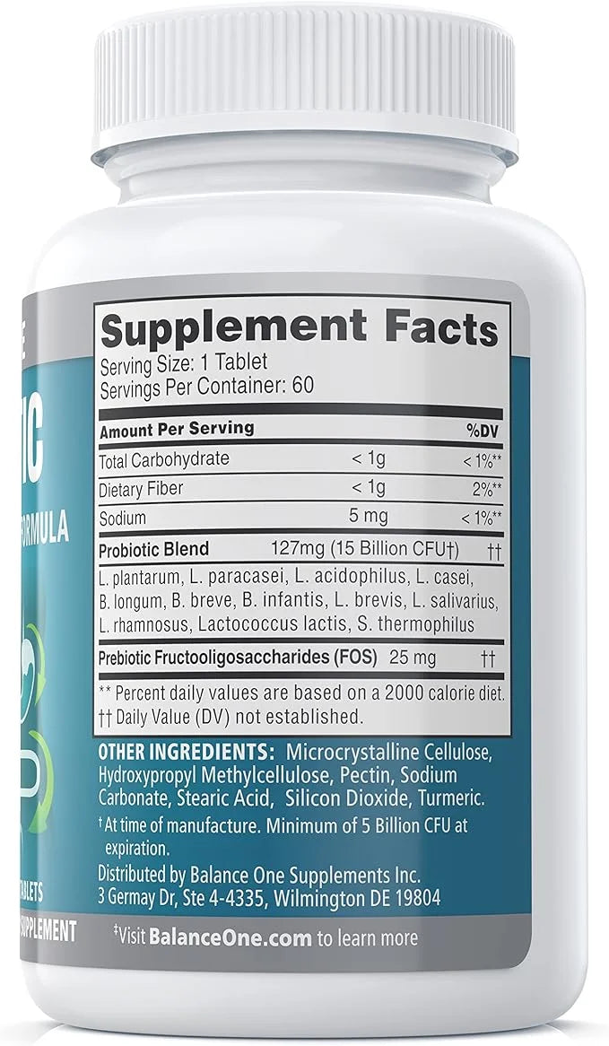 Probiotic, Daily Probiotics for Women & 15 Billion 12 Strains, 60 Time-Release