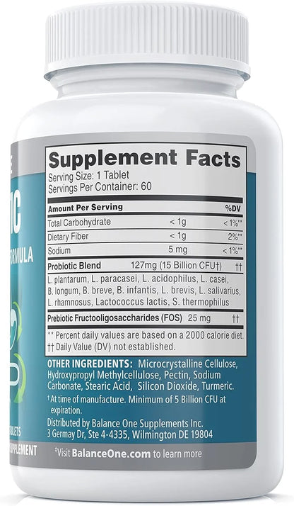 Probiotic, Daily Probiotics for Women & 15 Billion 12 Strains, 60 Time-Release
