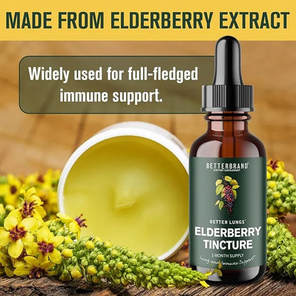 Betterbrand BetterLungs Elderberry Tincture Dietary Supplement (30 Day)