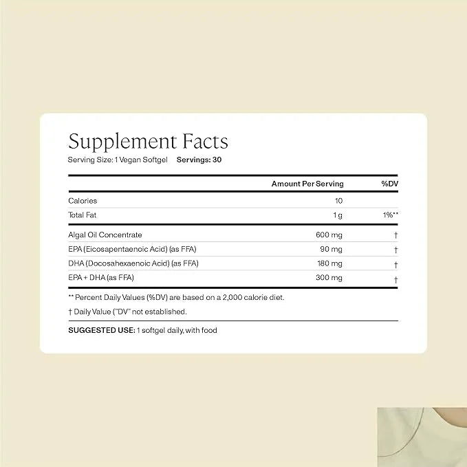 ANYA Omega-3 with 300mg of DHA 100% Vegan,