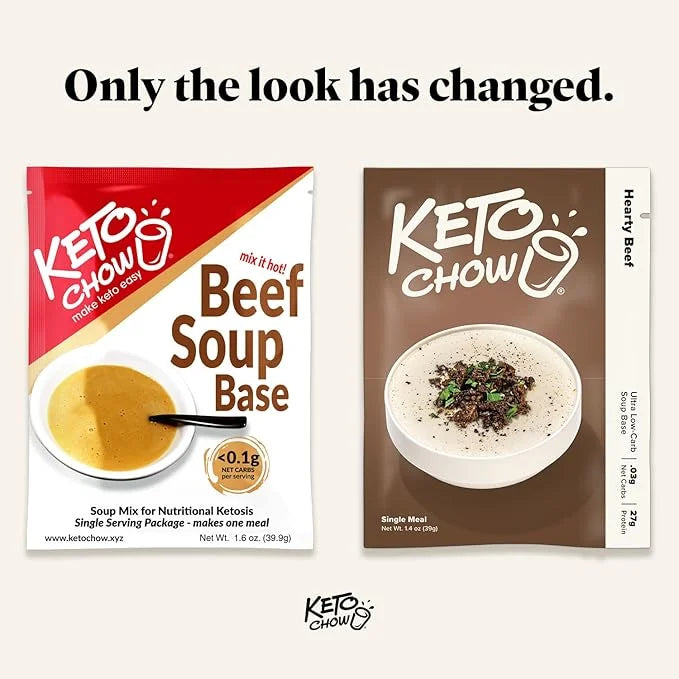 Keto Chow Hearty Beef - Keto Meal Replacement Soup Powder - Nutritionally Complete - Low Carb - Delicious Easy Meal Substi...