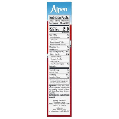 Alpen Original Muesli, Swiss Style Muesli Cereal, Whole Grain, Non-GMO Project Verified, Heart Healthy, Kosher, Vegan, 14 ...