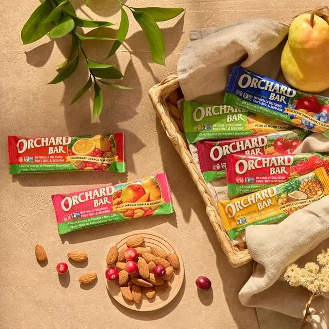 Orchard Bars Non-GMO Fruit & Nut Bars, Mango Papaya Almond, 1.4 Oz, Pack of 12 - Product Image