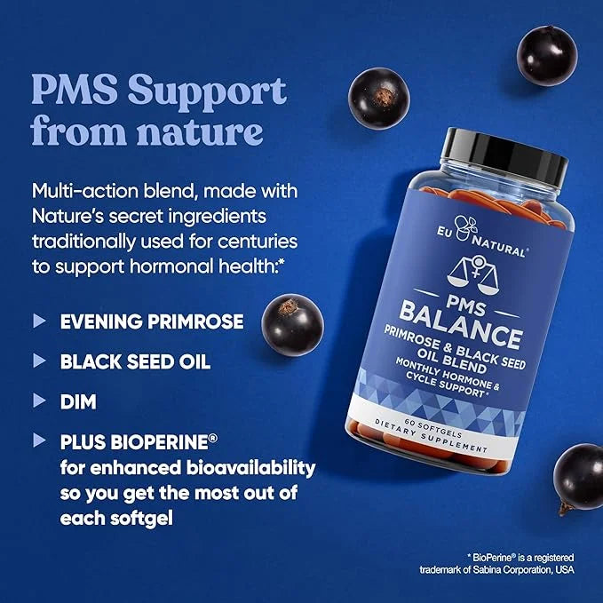 Balance PMS Vitamins for Women - Hormone Balance for Women, Menstrual & PMS Relief - Bloating, Cramping, Mood Swings, Rest...