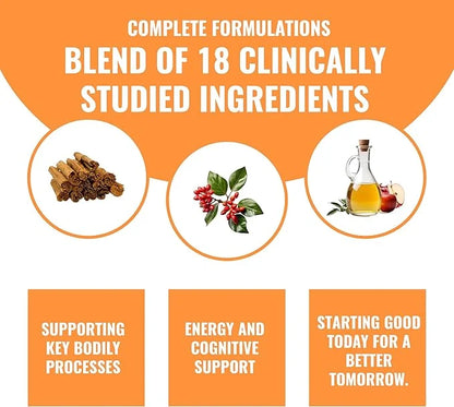 Ceylon Cinnamon Capsules 4000mg with Berberine 1200mg, Apple 3500mg, Turmeric 3000mg, Ginseng 2000mg, Zinc,