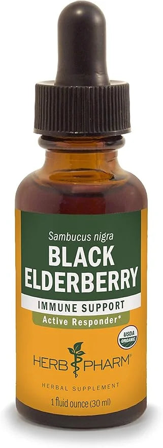 Herb Pharm Certified Organic Black Elderberry 1 Oz