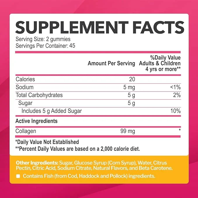 Collagen Gummies for Women & Men (90 Count) 90 Gummies