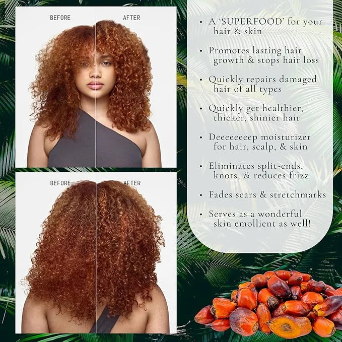 100% COLD-PRESSED (Unscented) Batana Oil - Thicker, Fuller Hair! Fights Thinning & Promotes Growth. A Hair & Scalp 'SUPERF...