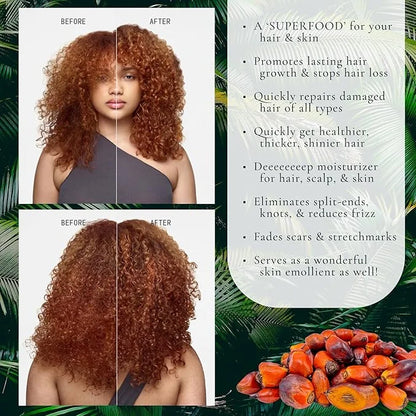 100% COLD-PRESSED (Unscented) Batana Oil - Thicker, Fuller Hair! Fights Thinning & Promotes Growth. A Hair & Scalp 'SUPERF...