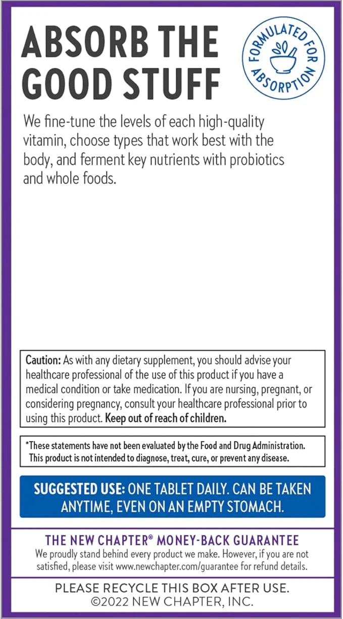 New Chapter Vitamin B Complex – B12 + B6 + 90 ct