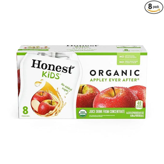 Honest Kids, Organic Juice Drink, Appley Ever After, 6.75 Fl Oz, 8 Pack - Product Image