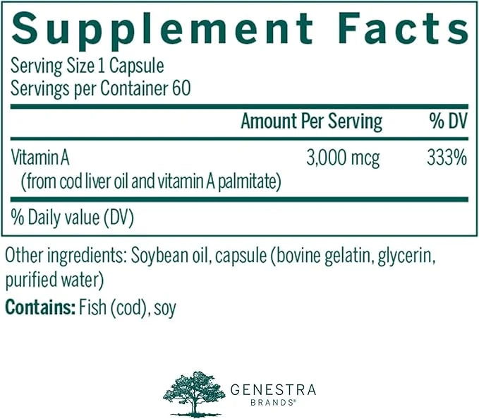 Genestra Brands Vitamin A 60 Capsules