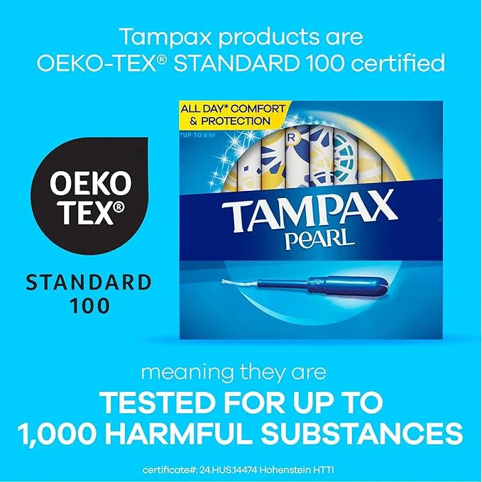 Tampax Pearl Tampons Regular Absorbency, 50 Count 2 Packs (100 Count