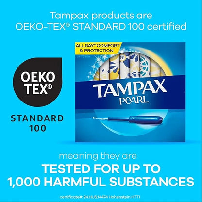 Tampax Pearl Tampons Regular Absorbency, 50 Count 2 Packs (100 Count