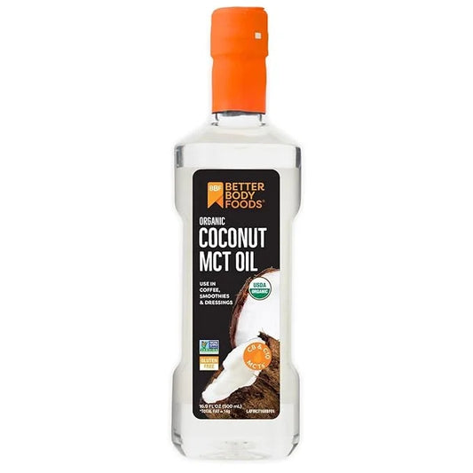 BetterBody Foods Organic Coconut MCT Oil - Energy Boosting- Keto-Friendly - C8 & C10 - Gluten Free - 16.9 oz - Product Image