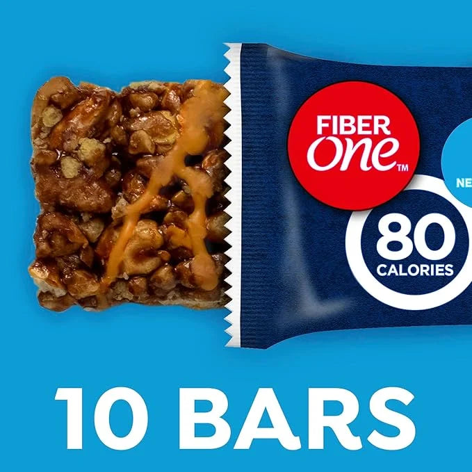 Fiber One 80 Calorie Chewy Bars, Chocolate Peanut Butter, Snack Bars Value Pack, 10 Ct, 8.2 oz - Product Image