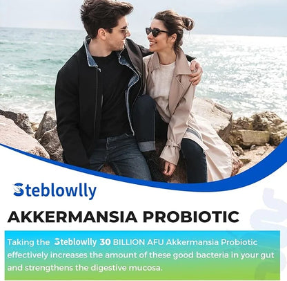Akkermansia Probiotic, GLP-1, Live Strain Probiotics for Women & Men, GLP 1 Supplement for Gut Health, Digestive, Metaboli...