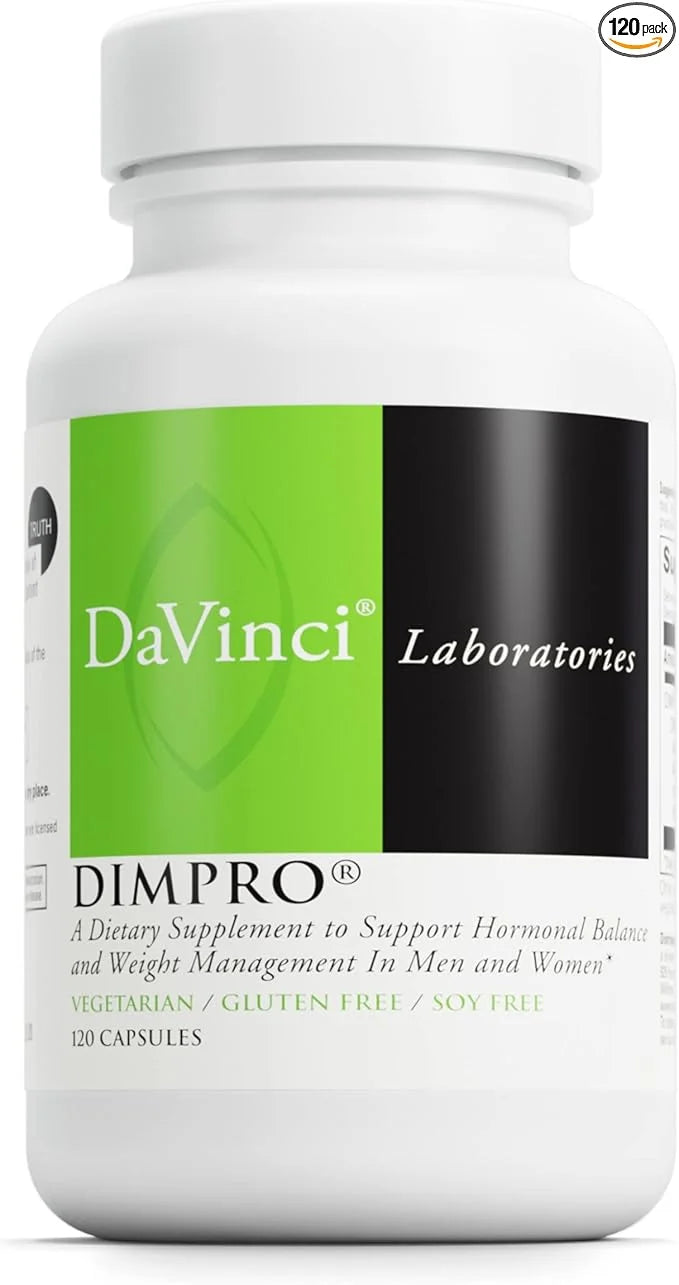 DAVINCI Labs DIMPro 75mg - Helps Support Hormonal Balance, Estrogen Metabolism & More with DIM - Gluten-Free - 120 Capsule...