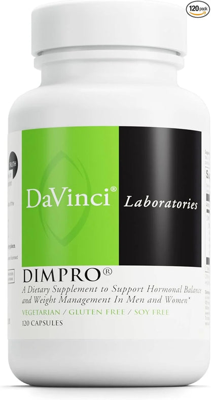 DAVINCI Labs DIMPro 75mg - Helps Support Hormonal Balance, Estrogen Metabolism & More with DIM - Gluten-Free - 120 Capsule...