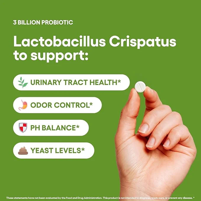 Lactobacillus Crispatus Probiotic Supplement 240 Tablets 3 Billion CFU Probiotics for Women Supports Vaginal Digestive & G...