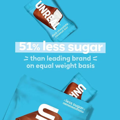 UNREAL Dark Chocolate Coconut Bars (Value Size Bag) | Vegan, 3g Sugar, & 3 Simple Ingredients | Non-GMO, Gluten Free, & Fa...