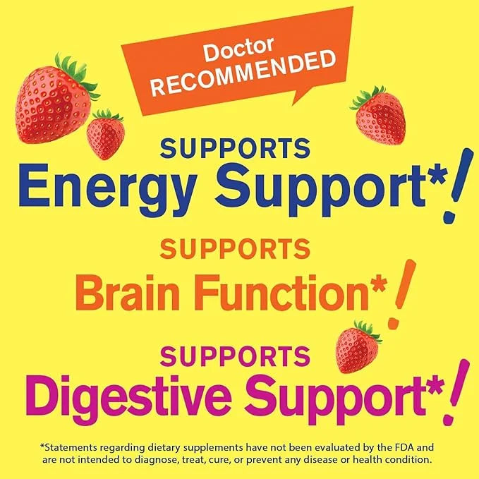 Vitamin B Complex Gummies -with Vitamin B6, Folic B12, Biotin 2 Month -60 Gummies