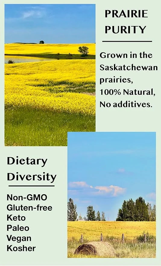 Canadian Organic Flaxseed Oil - 100% Pure, Cold presss, Unrefined, Non-GMO-Saskatchewan Harvest - Essential Fatty Acids fo...