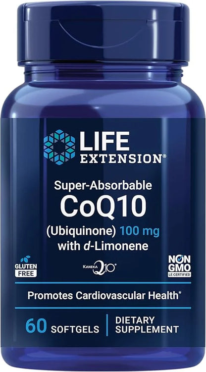 Life Extension Super-Absorbable CoQ10 (Ubiquinone) 60 Softgels
