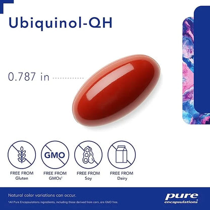 Pure Encapsulations Ubiquinol-QH 50 mg | Active Form of CoQ10 to Support Immune Health, Cellular Energy, and Cardiovascula...