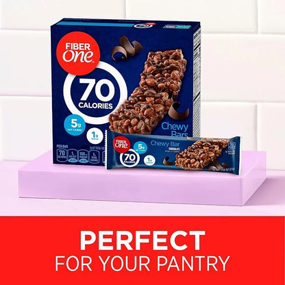 Fiber One 80 Calorie Chewy Bars, Chocolate Peanut Butter, Snack Bars, 5 Ct, 4.1 oz - Product Image
