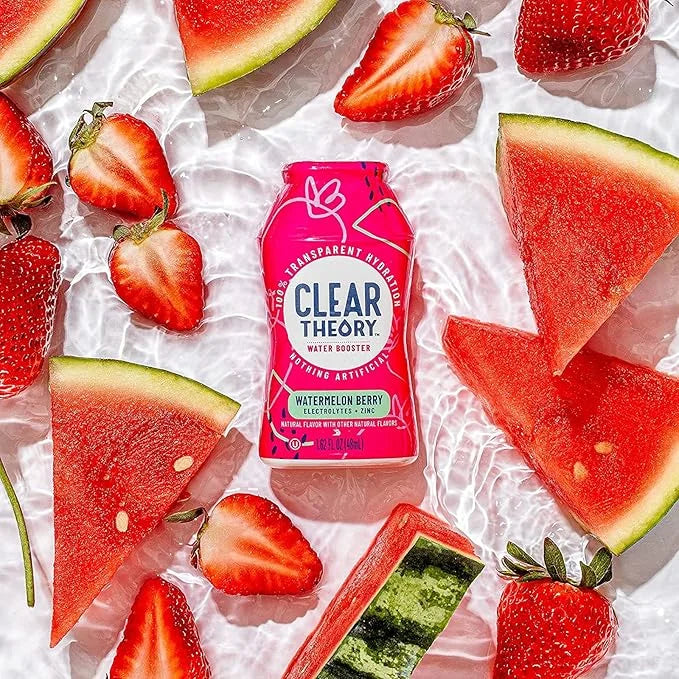 Clear Theory Water Flavoring Drops, Electrolytes Drink Mix, Water Enhancer Liquid, Flavored Hydration for Kids, Vegan, Glu...