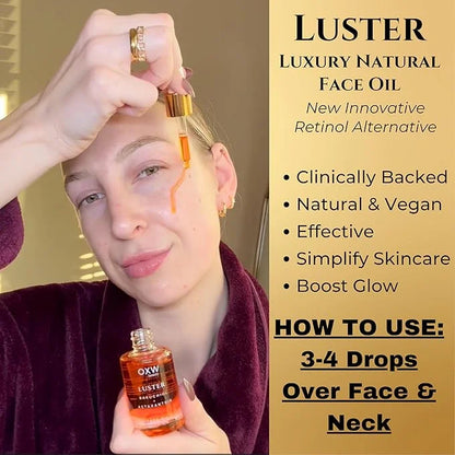 Luster Bakuchiol Oil Serum, Retinol Alternative, Anti-Aging, Superfood Face Oil with Bakuchiol, Astaxanthin, Rosehip Oil, ...