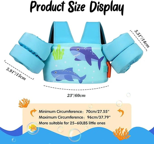 Moko Toddler Swim Vest for Kids, 20-50 lbs/22-66 lbs Clearance Swim Arm Band Cartoon Swimming Wings Pool Float Vests Sleev...
