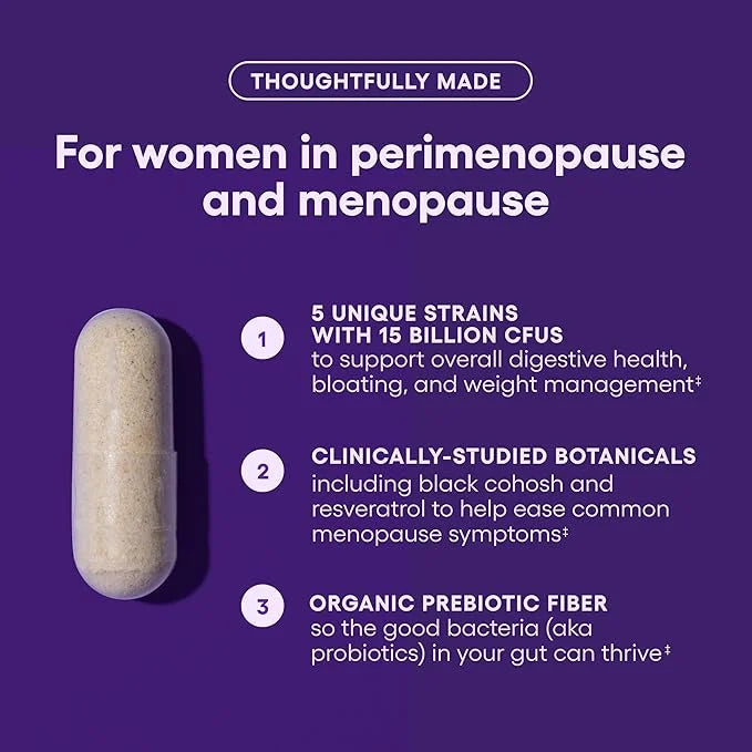 Physician's CHOICE Menopause Probiotic Supplement for Women - Supports Hormone Balance, Hot Flashes, Night Sweats, Weight ...
