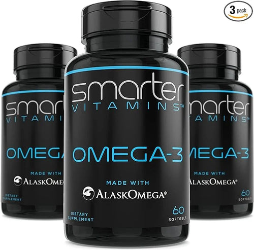 (3 Pack) Smarter Omega 3 Fish 2000mg, DHA
