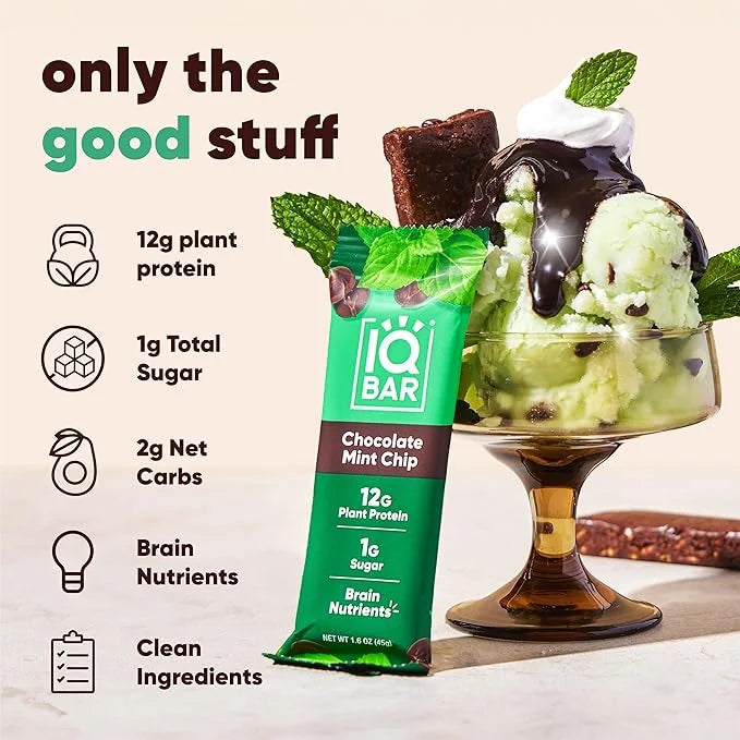 IQBAR Brain and Body Keto Protein Bars 12-Count Energy