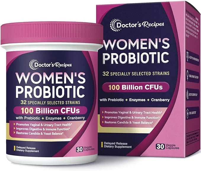 Doctor's Recipes Probiotics for Women, 100 32 Strains, 30 Caps