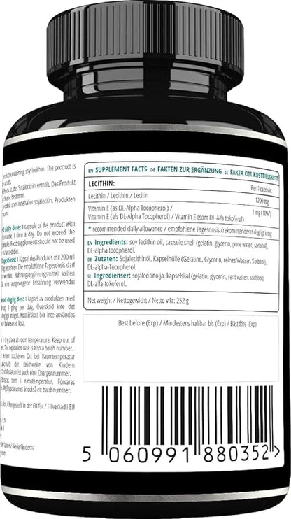 APOLLO'S HEGEMONY Lecithin 1200mg with Vitamin E 180 Softgel 6 Months